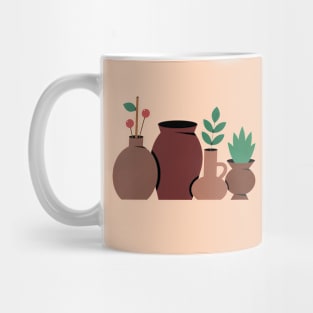 Minimal House Plants In Vases Mug